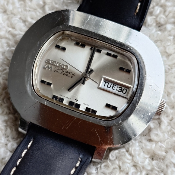 Seiko Other - Seiko Lord Matic 25 Jewels Automatic “TV Dial” Vintage Watch Japan 1970s Rare